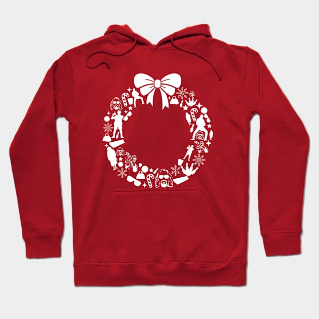 The Big Lebowski Christmas Wreath Pattern Hoodie by Rebus28